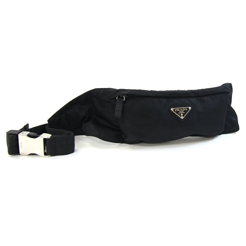 Prada Body Belt Bum Crossbody Bag Black Waist Hip Crossbody Shoulder